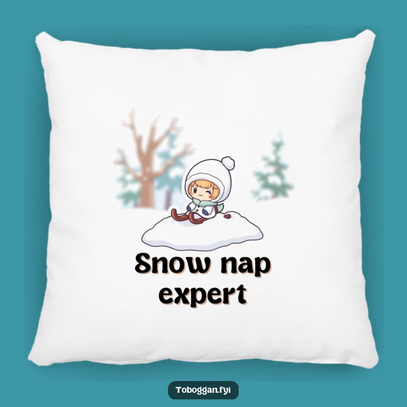 Cozy Snow Sled Surprise Pillow: Funny Winter Character Accent
