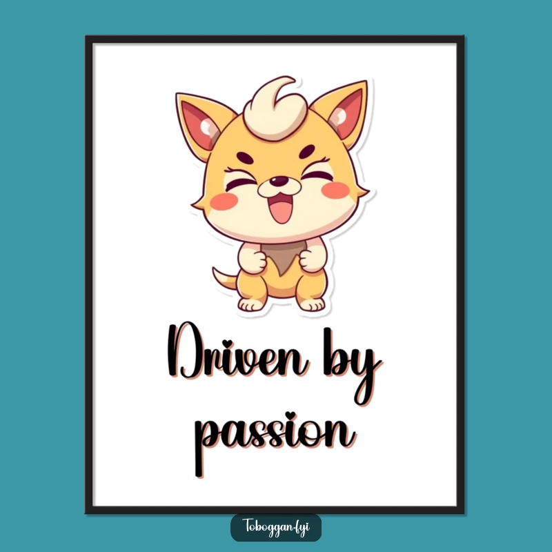 Instant Download Funny Determined Character Digital Art - Motivational Decor