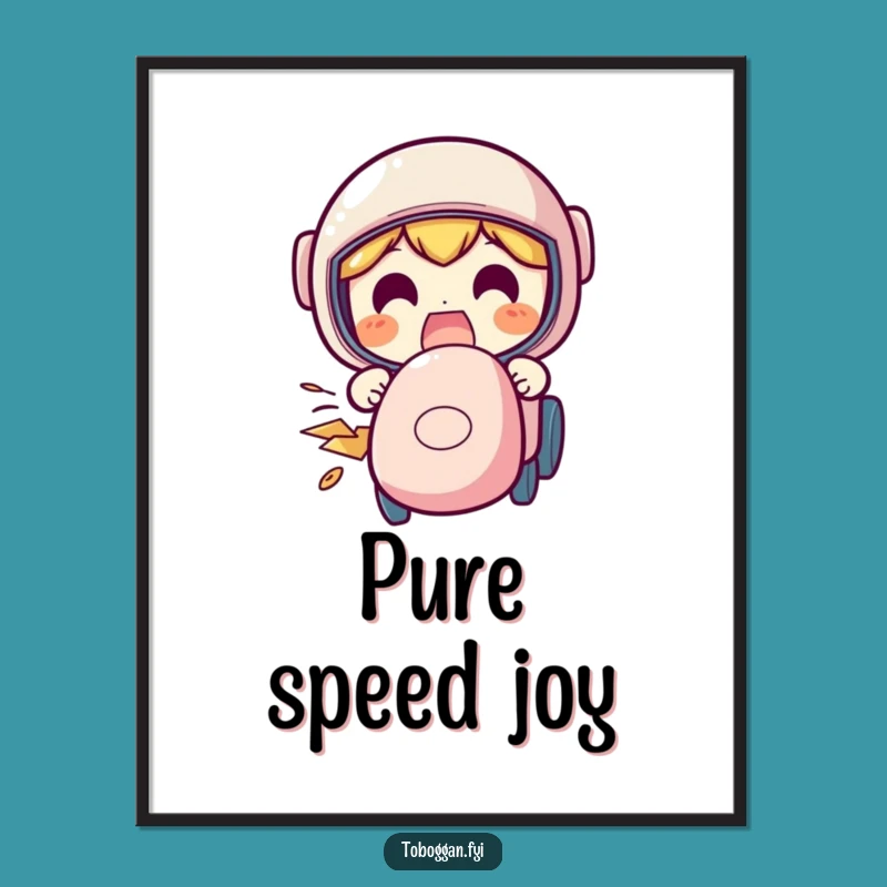 Funny Excited Speeding Digital Art - Instant Thrill Download Gift