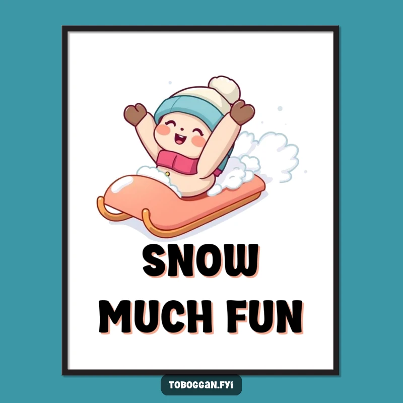 Funny Snow Fall Print: Instant Hilarious Winter Wall Art