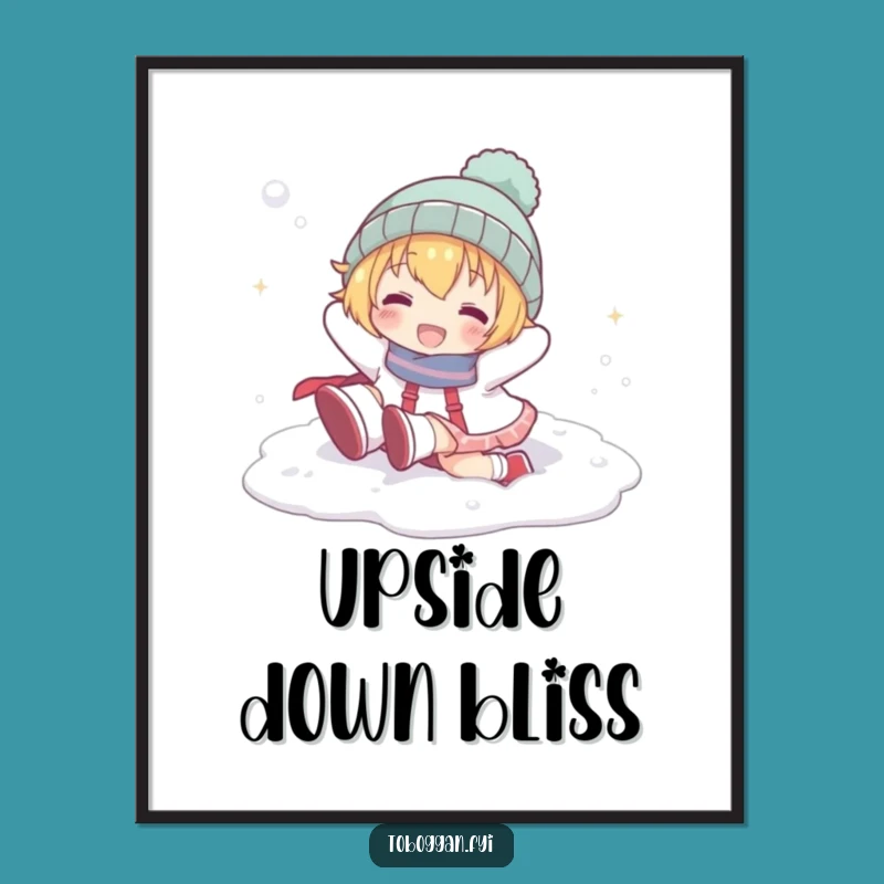 Funny Snow Tumbler Digital Art Print: Instant Winter Merriment!