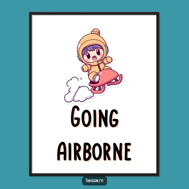 Funny Shocked Sledder Digital Art: Instant Jump Scare Fun