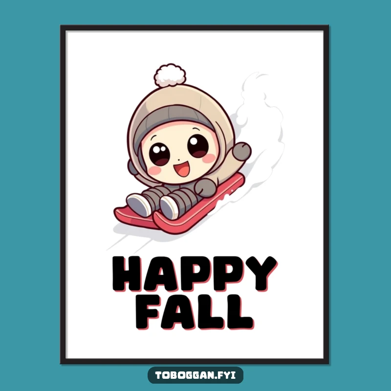 Funny Tumbing Sledder Digital Art - Instant Hilarious Decor