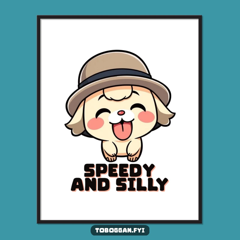 Instant Download Funny Speeding Character Digital Art - Dynamic Decor