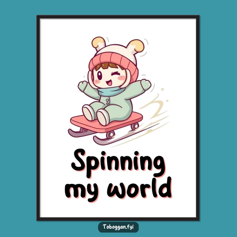 Funny Wild Toboggan Digital Art: Instant Exhilaration