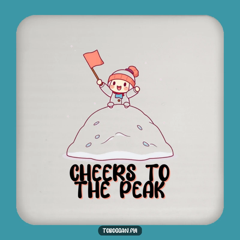 Funny Snowdrift Champion Coaster: Celebrate Every Sip