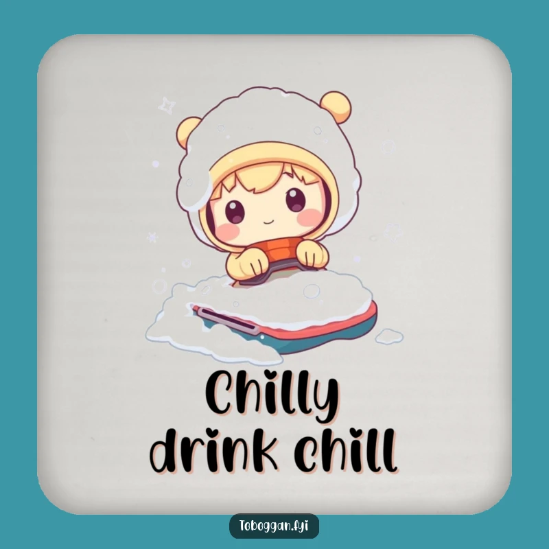 Funny Snowplunge Character Coasters - Protect Surfaces with Hilarious Winter Style