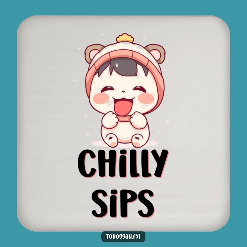 Funny Snow Catcher Coaster: Character's Winter Table Protection Gift