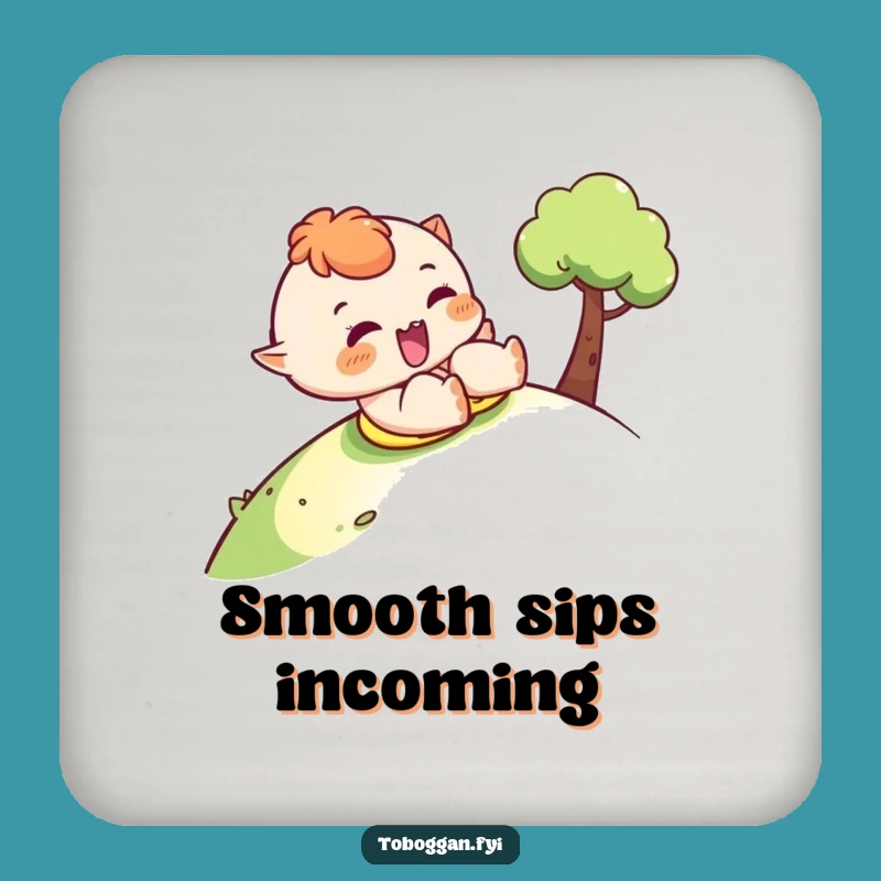 Funny Cheeky Wink Sledding Coaster - Protect Surfaces with Playfulness Gift