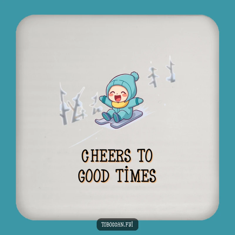 Funny Laughing Snow Sledder Coaster: Protect Surfaces with Joy!