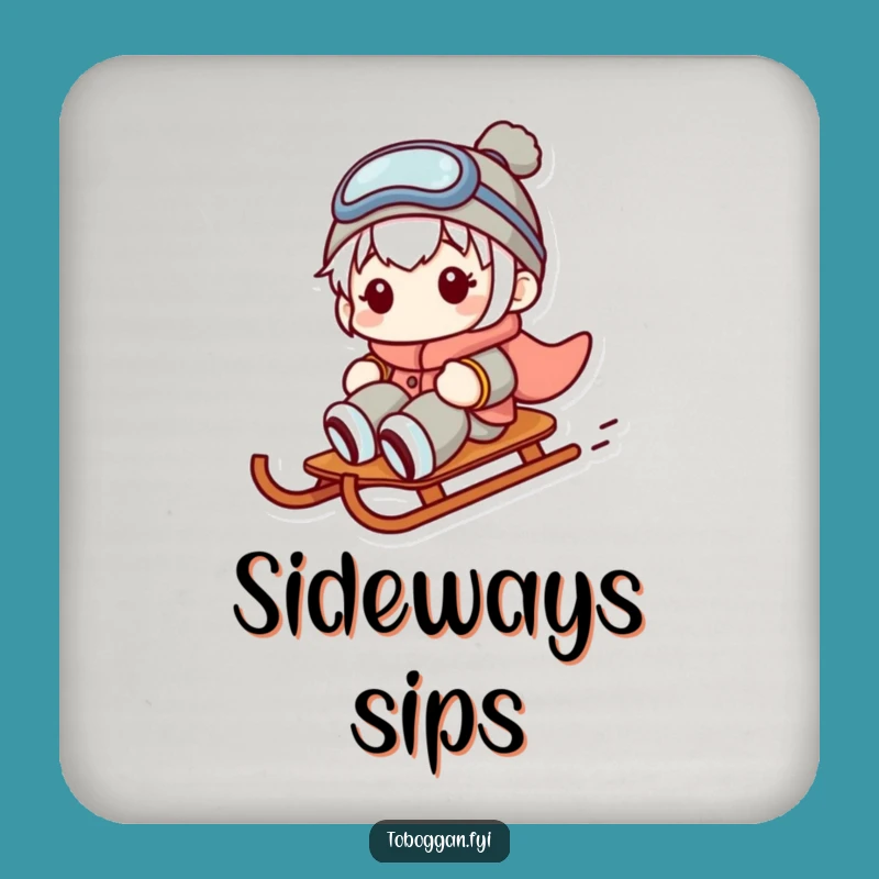 Funny Sideways Sledder Coaster - Protect Surfaces with Humor!