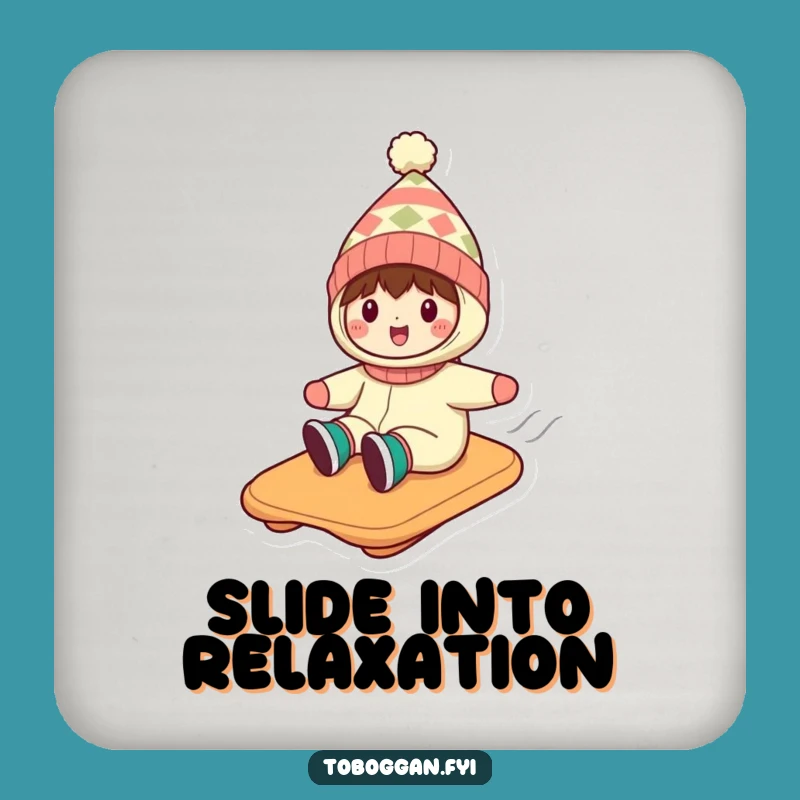 Funny Silly Hat Toboggan Coaster Set: Protect Tables with Humor