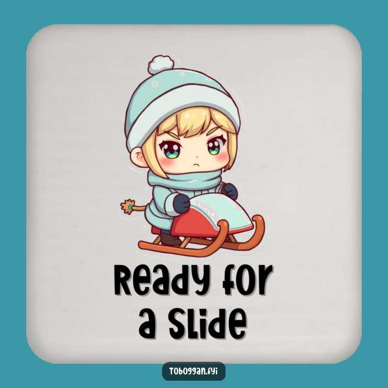 Funny Sled Master Coaster: Character's Determined Table Gift