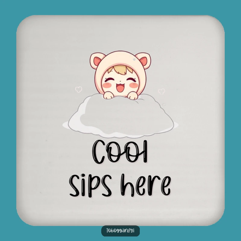 Funny Snow Joy Character Coasters - Protect Surfaces with Hilarious Winter Style