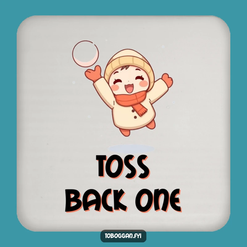 Funny Snowball Thrower Coaster: Protect Surfaces with Winter Zing!