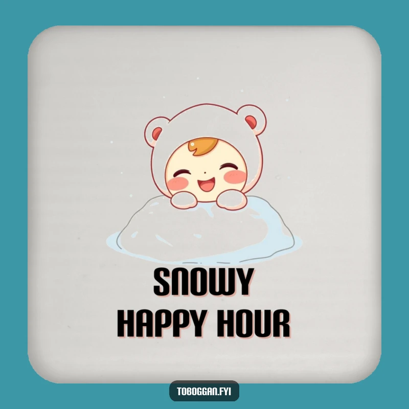 Funny Snowdrift Drink Coaster: Protect Surfaces with Playful Fun - Cute Funny Gift!