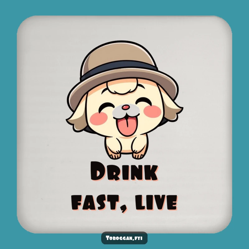 Funny Speeding Character Drink Coaster - Protect Surfaces with Playful Speed