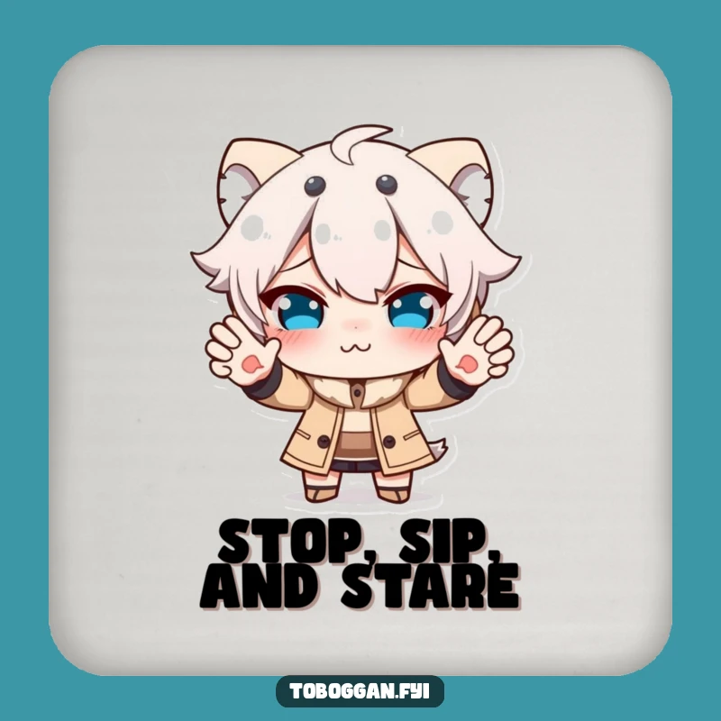 Funny Stopper Coaster: Funny Face Charm, Table Protector Gift!