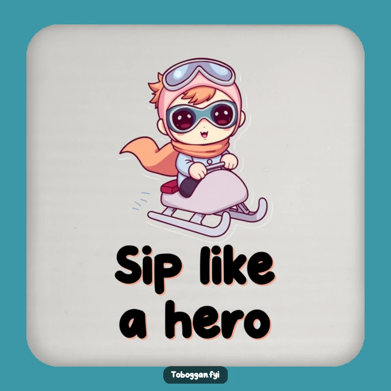 Funny Superhero Sledder Coasters - Protect Surfaces with Hilarious Action