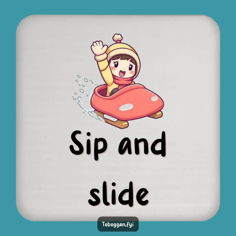 Funny Toboggan Coaster: Character's Slippery Ride - Protect Surfaces with Humor, A Fun Funny Gift