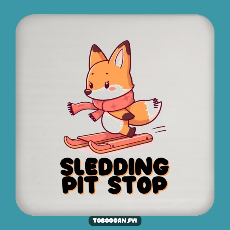 Funny Fox Toboggan Chase Coaster: Comical Protection for Surfaces
