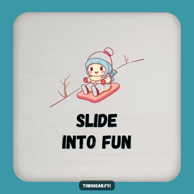 Funny Snow Hill Character Coaster: Protect Surfaces with Snowy Smiles!