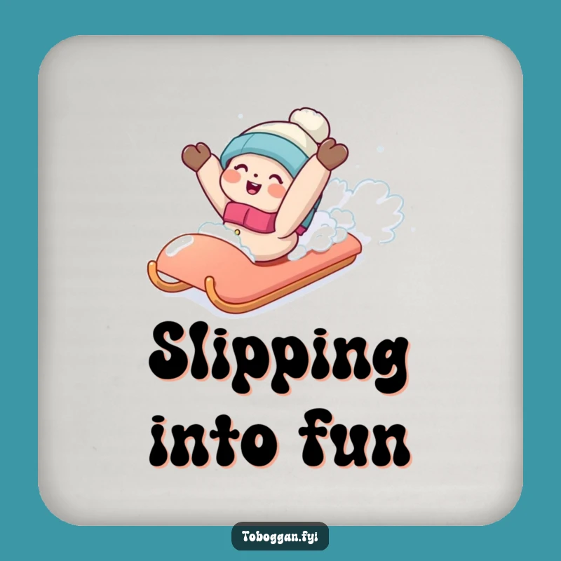 Funny Snow Fall Coasters: Protect Tables with Winter Humor