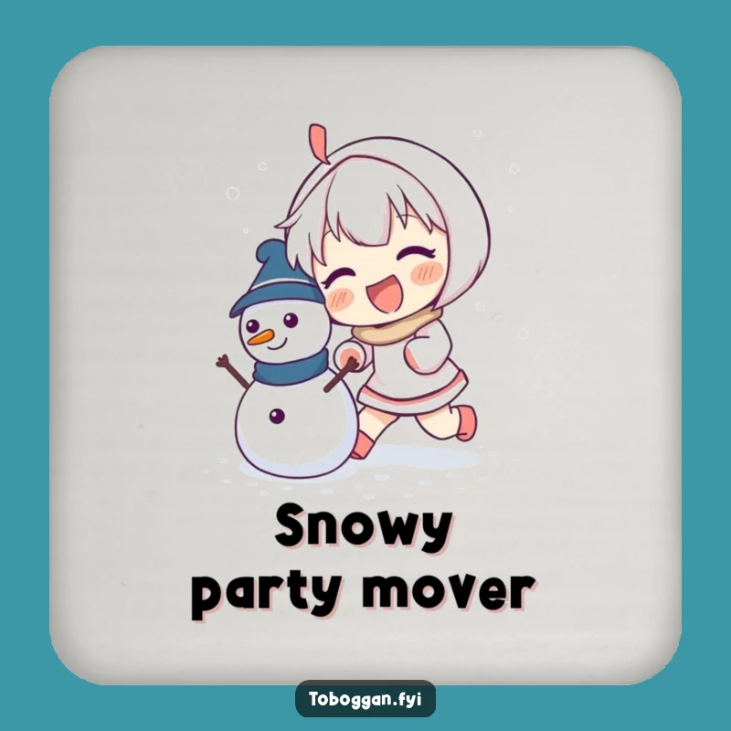 Funny Snowman Builder Coaster: Character's Winter Table Gift