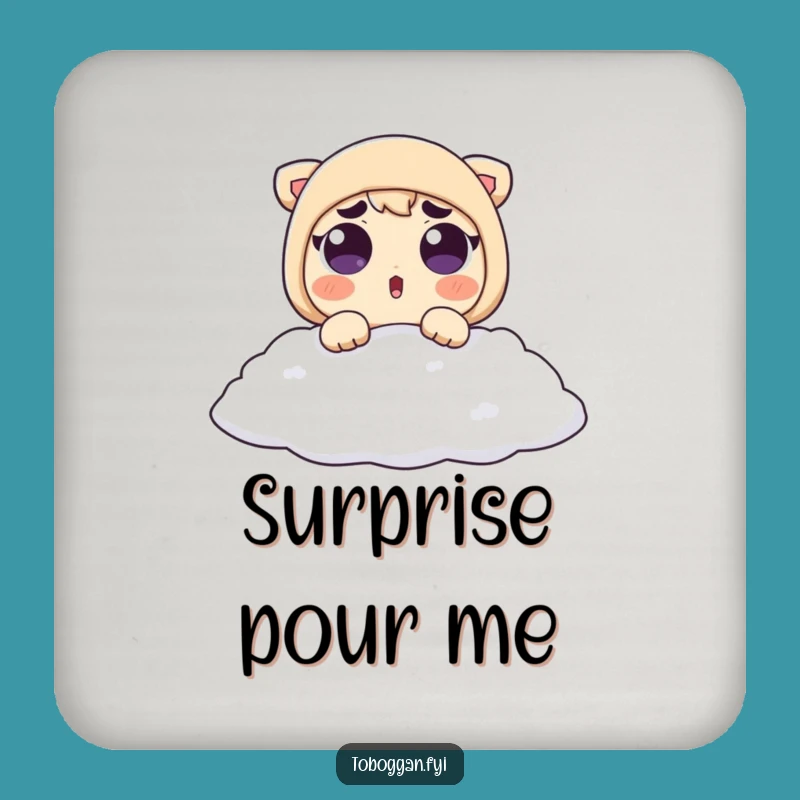 Funny Snow Surprise Drink Coaster: Protect Surfaces with Fun - Cute Funny Gift!