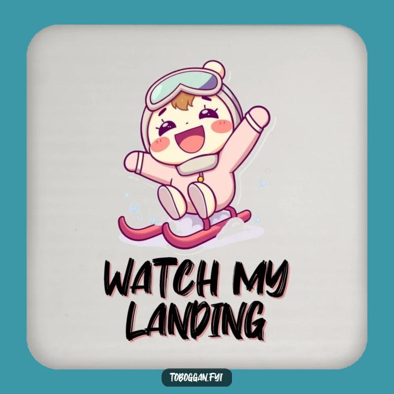 Funny Sledding Surprise Coaster: Protect Surfaces with This Character