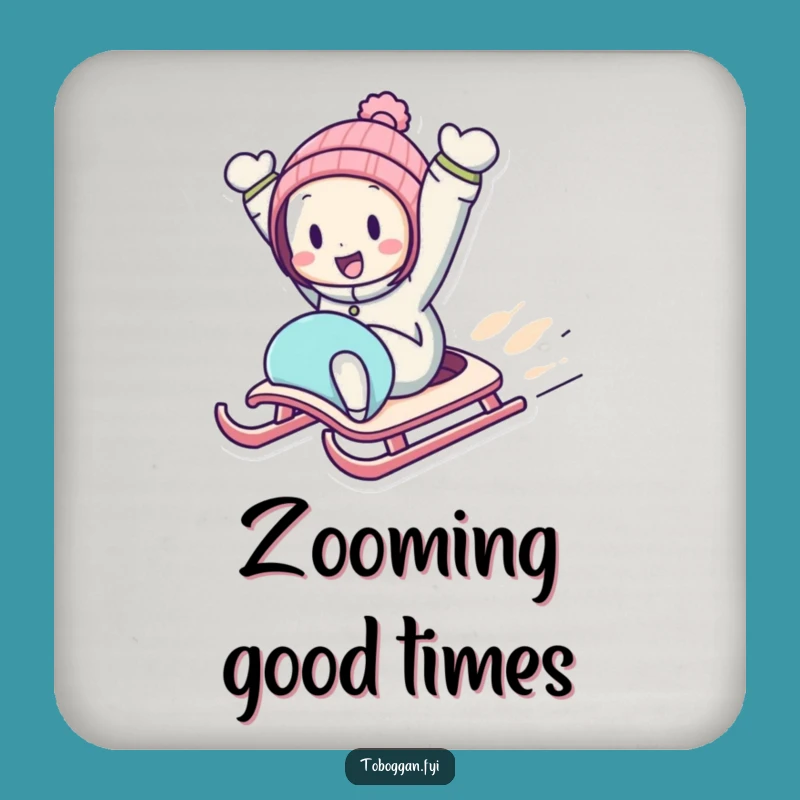 Funny Downhill Sledding Coasters: Protect Surfaces with Winter Humor