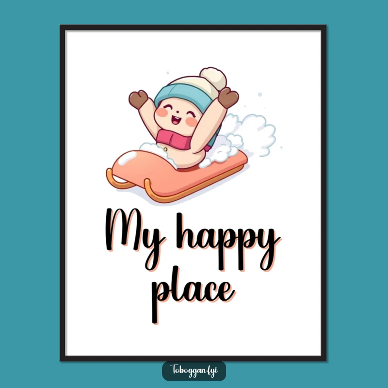 Funny Snow Fall Poster: Hilarious Wall Art for Snow Lovers