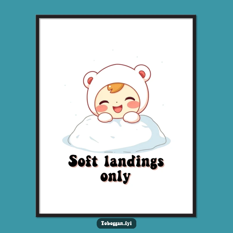 Funny Snowdrift Poster: Giggling Character Art - Hilarious Funny Gift for Walls!