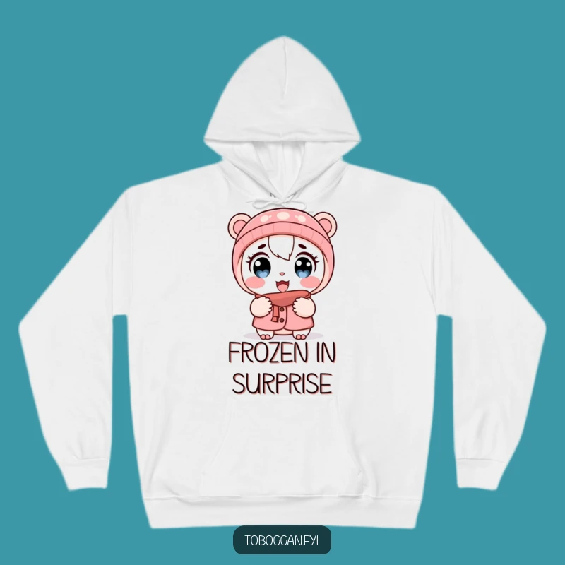Funny Cold Shocked Character Hoodie: Cozy Up from the Chill!