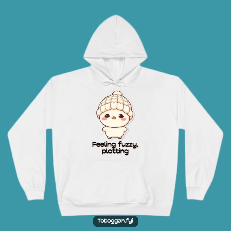 Funny Mischief Maker Hoodie: Cozy Character, Tiny Hat, Warm Gift!