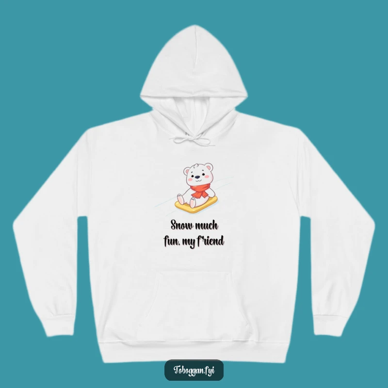 Funny Polar Bear Hoodie: Cozy Winter Fun and Cheerful Slides!