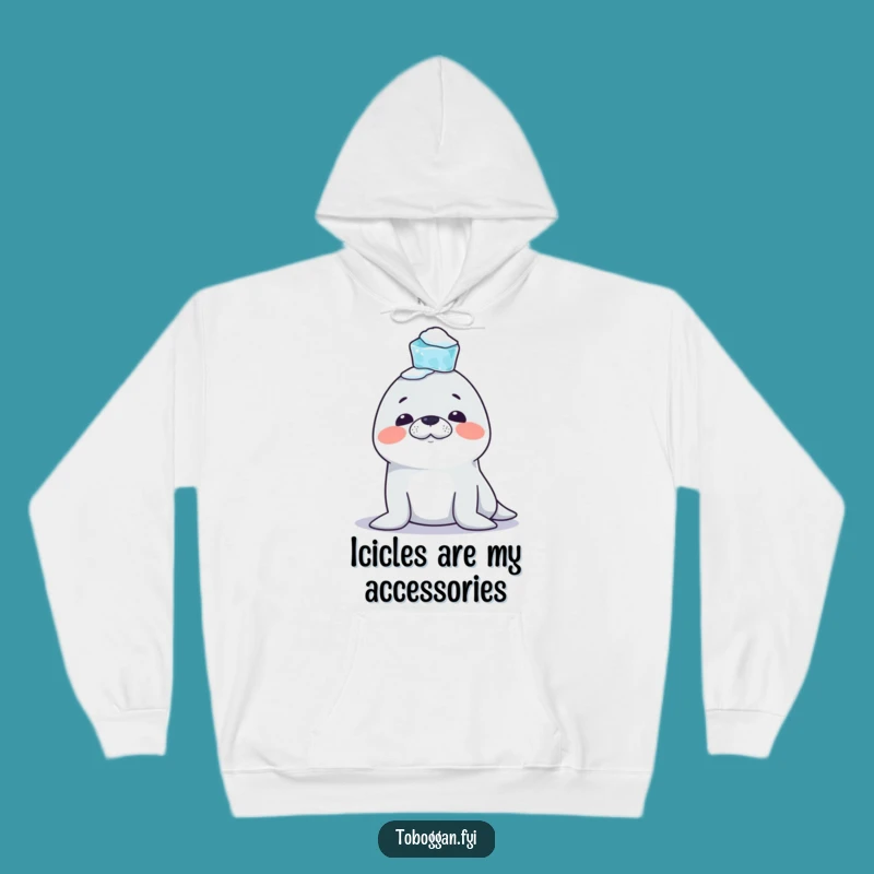 Funny Seal Hoodie: Cozy Mischief with Icy Balancing!