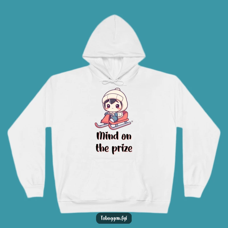 Funny Sled Steering Hoodie: Cozy & Focused Character, Hilarious Winter Gift