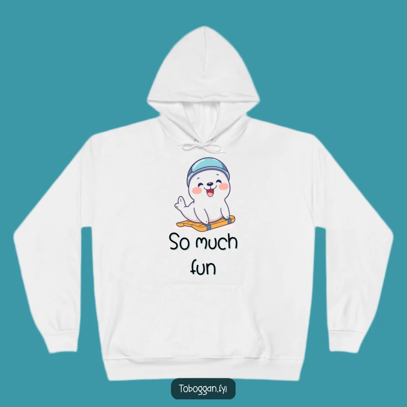 Cozy Funny Seal Slide Hoodie - Delighted Arctic Companion Gift