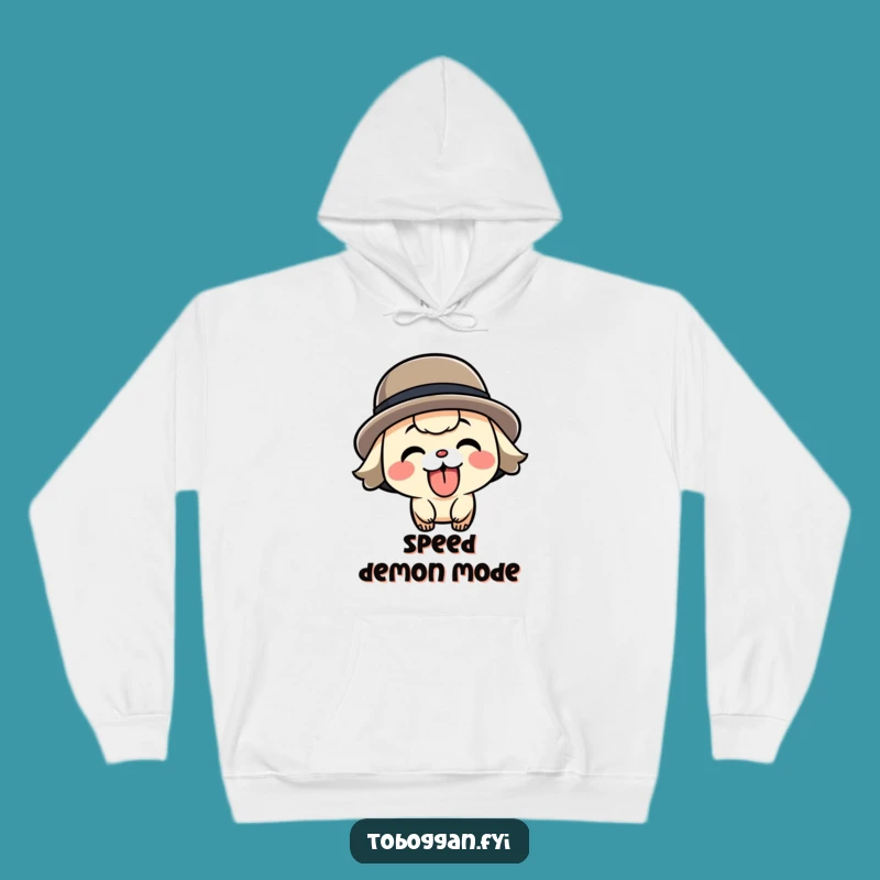Cozy Funny Speeding Character Hoodie - Stay Warm at Full Speed