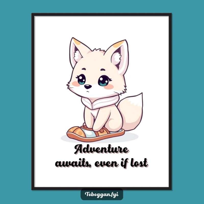 Funny Free Printable Arctic Fox Wall Art: Downloadable Art for Curious Decor