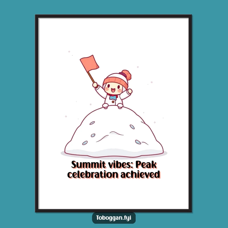 Funny Free Printable Wall Art: Snowdrift Champion, Hilarious Downloadable Art for Home