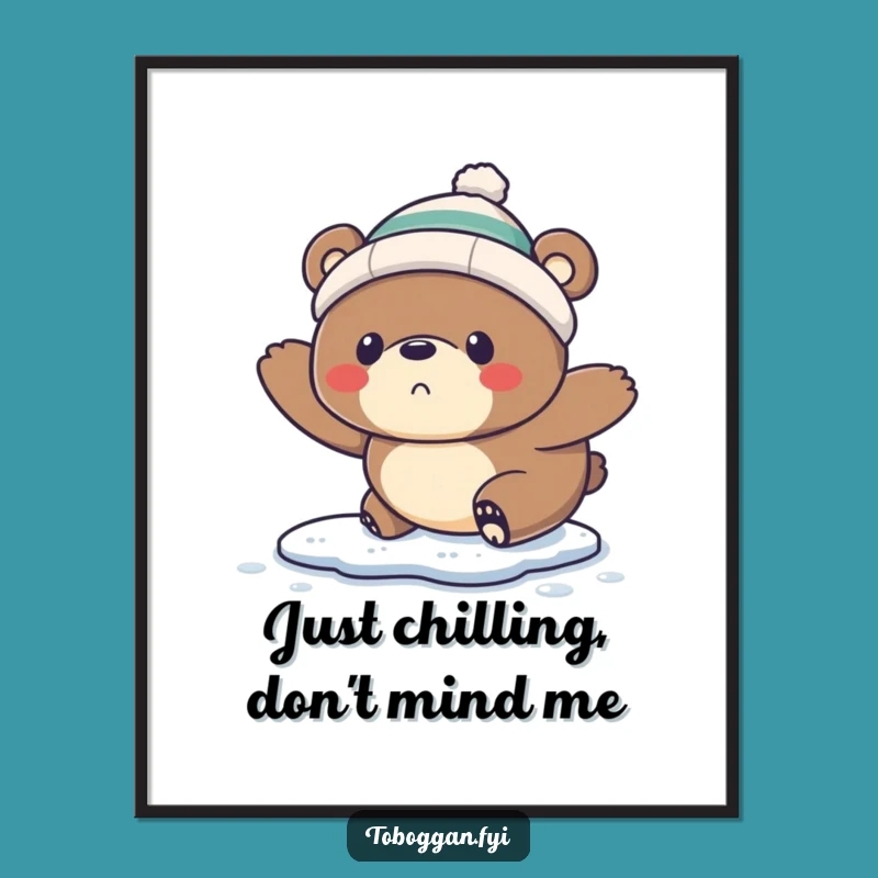 Free Printable Wall Art: Startled Bear, Comical Downloadable Art