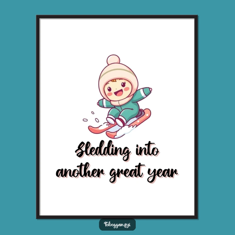 Free Printable Wall Art: Funny Snow Hill Character - Hilarious Downloadable Art