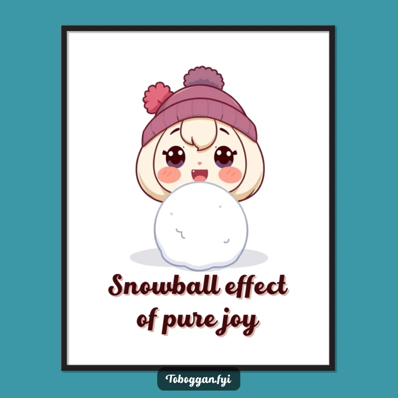 Free Printable Wall Art: Surprise Snowball Character, Playful Downloadable Decor for Fun