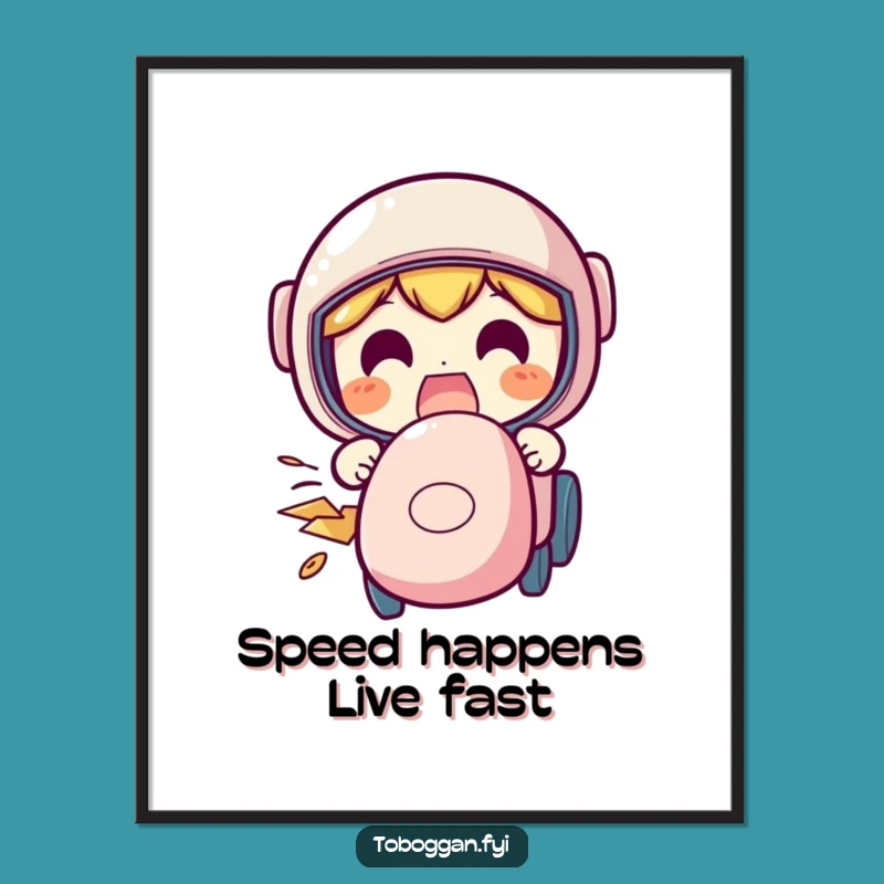 Funny Free Printable Wall Art: Speeding Excitement - Hilarious Downloadable Decor
