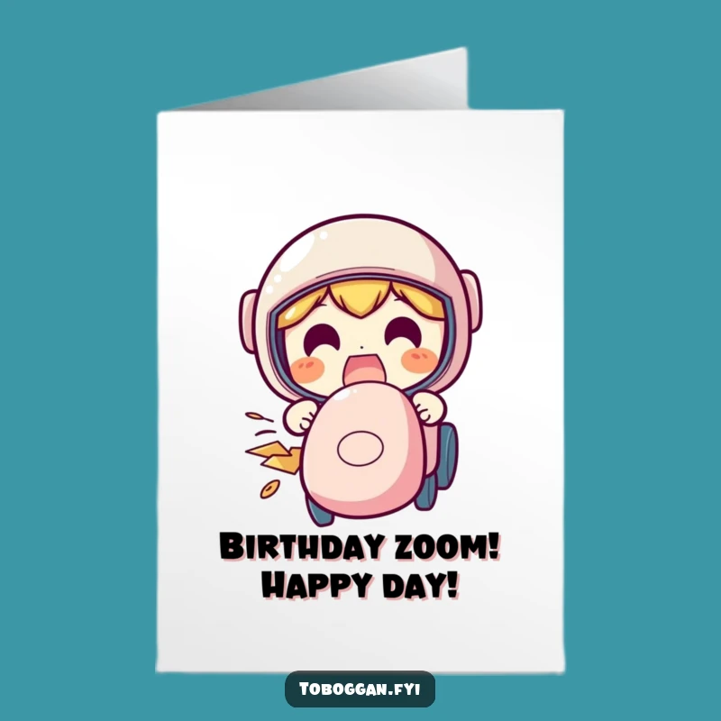 Free Printable Birthday Card: Speeding Excitement - Funny Downloadable Gift