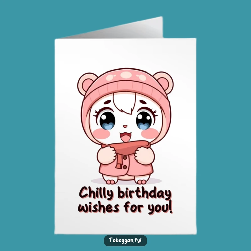 Free Printable Birthday Card: Cold Surprise! Funny Character Downloadable Gift for Laughs