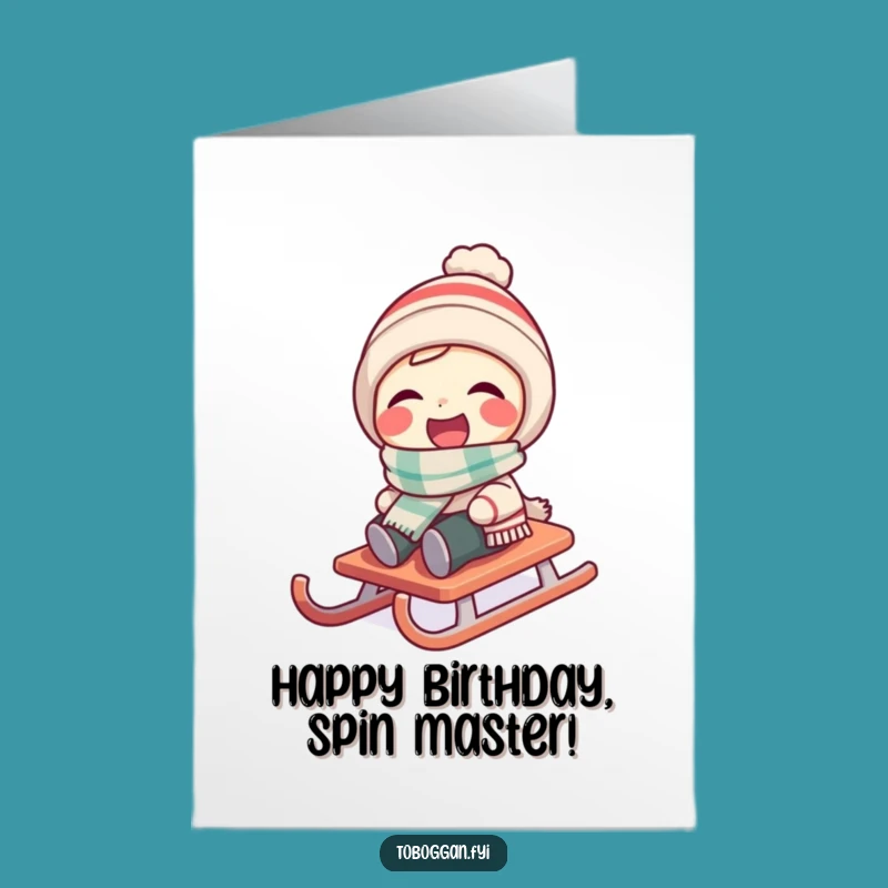 Free Printable Birthday Card: Spinning Sledder, Scarf Laughs, Downloadable Fun