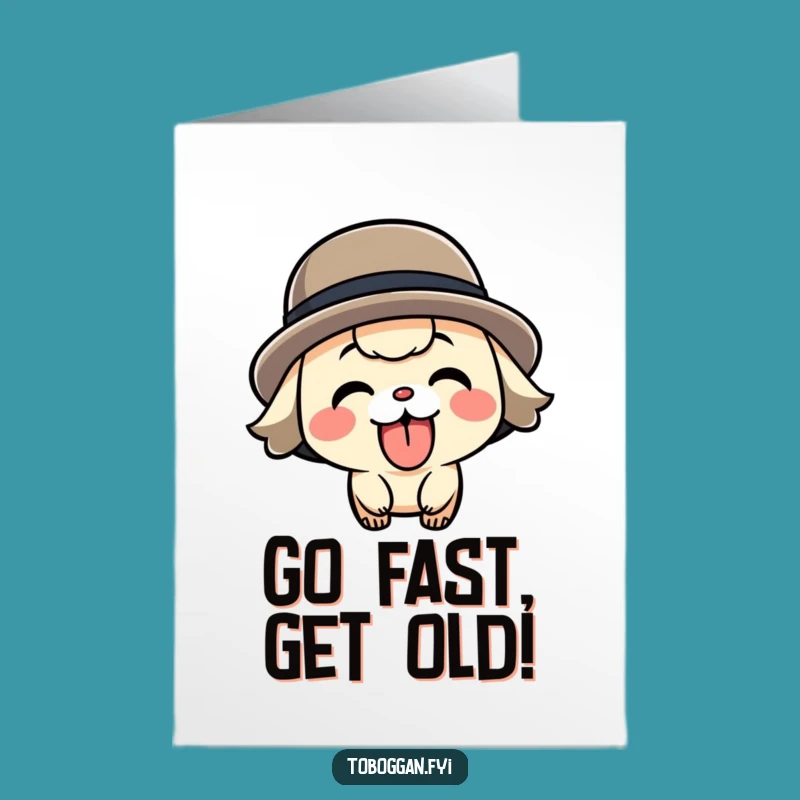 Free Printable Birthday Card: Funny Speeding Character for a Wild Celebration!